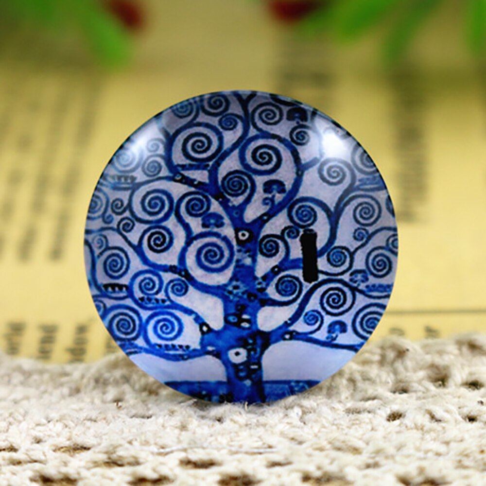 5 stuks/lot 25mm handgemaakte fotoglas cabochons (boomserie): F6-12