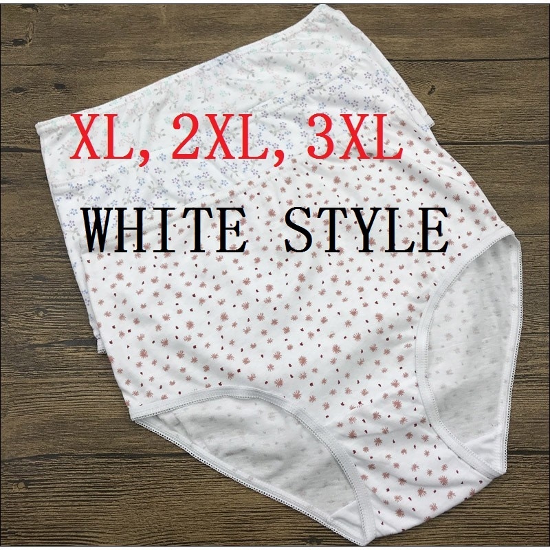 XL, XXL, XXXL vrouwen plus size ondergoed katoenen slipje voor dikke dames slips wit stijlen 5 stks/partij
