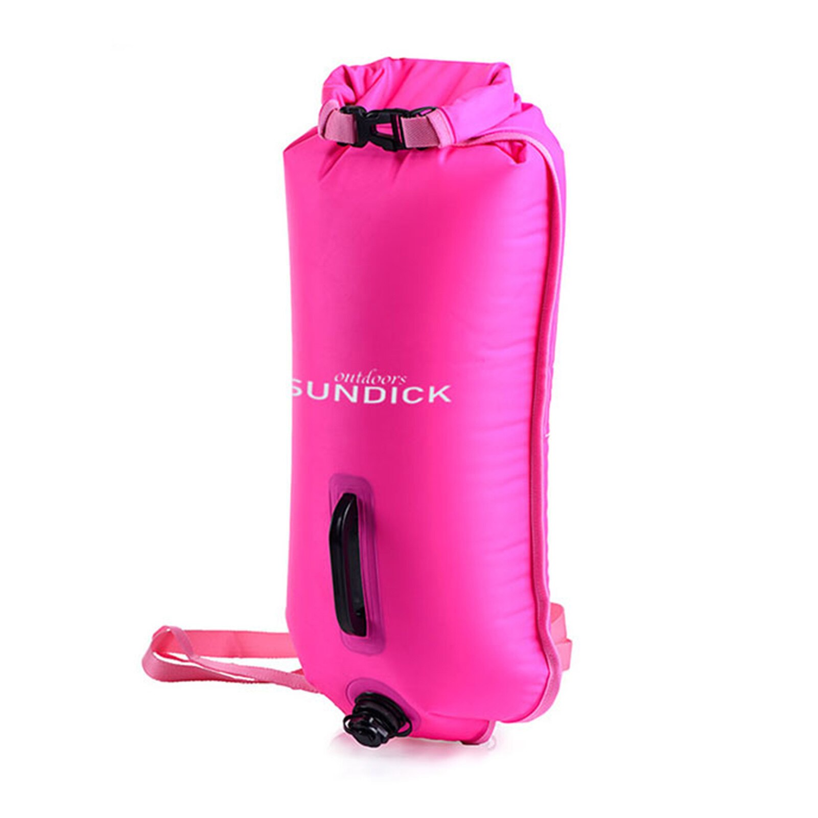 Schwimmen Boje &Ampere; Packsack Für Schwimmer Drei-schicht Doppel-airbag Wasserdichte Lagerung Tasche Für draussen Schwimmen Strand Schnorcheln Rafting: heiß Rosa