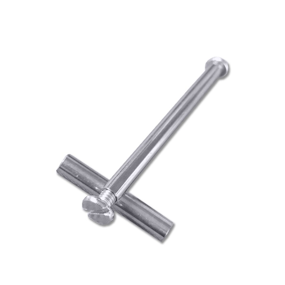 5Pcs M4 Binnendraad Aansluiten Pijp Binnendraad Rechte Pijp Dia 4.8Mm Chrome Hollow Binnendraad Buis Met m4x10mm Schroef