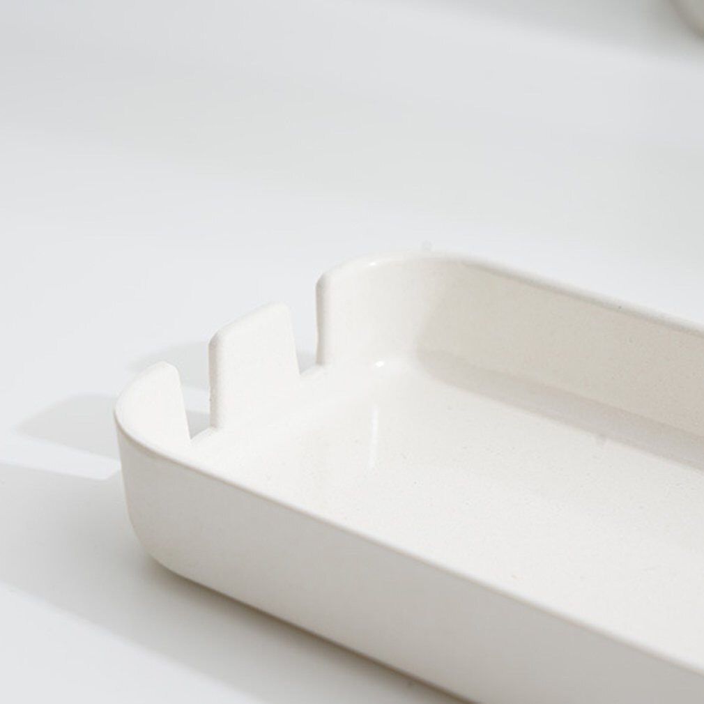 Natural Bamboo Fiber Wooden Soap Dish Soapbox Soap Holder Shower Tray Draing Rack Bathroom Accessories