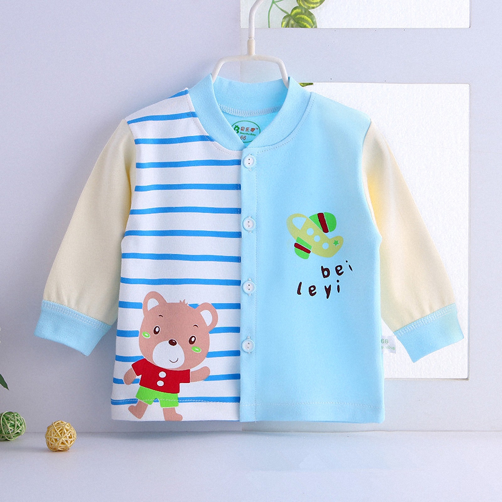 ! Herfst Winter Kinderen zachte Kleding 100% Katoen Lange mouw Sweatshirt voor baby jongen meisje 6-24 M baby's cartoon ondergoed kleding