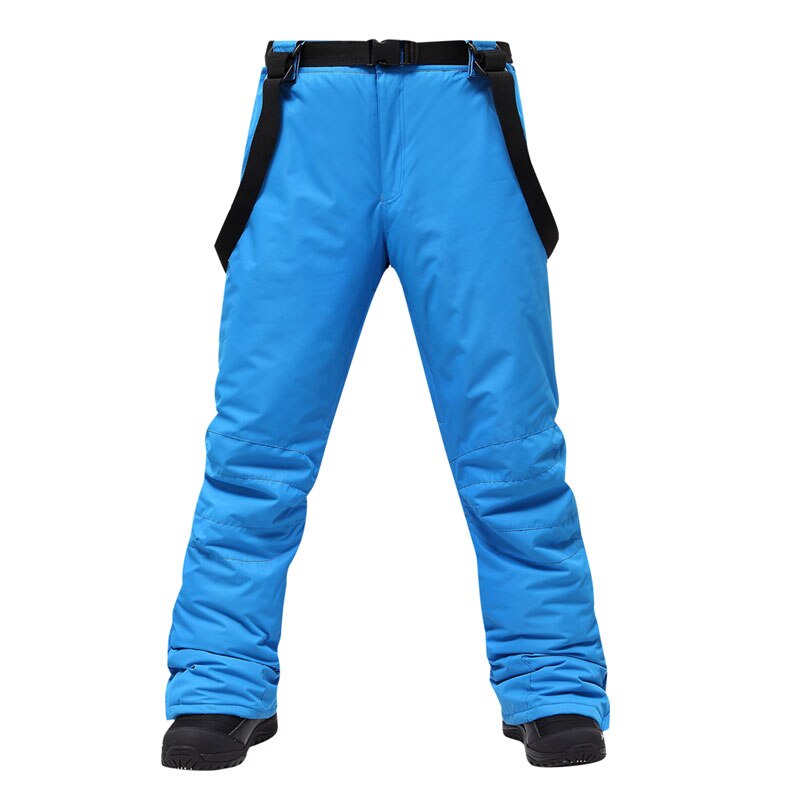 Ski Pants Men -30Celsius Windproof Waterproof Warm Couple Snow Trousers Winter Ski Snowboard Pants Brand: MAN BLUE / M