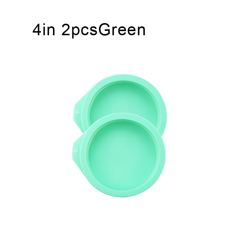 4/6/8Inch Siliconen Bakvorm Gelaagde Cakevorm Food Grade Siliconen Muffinvorm Cake Mousse Gereedschap keuken Cookie Bakvorm: 4 in G2pcs