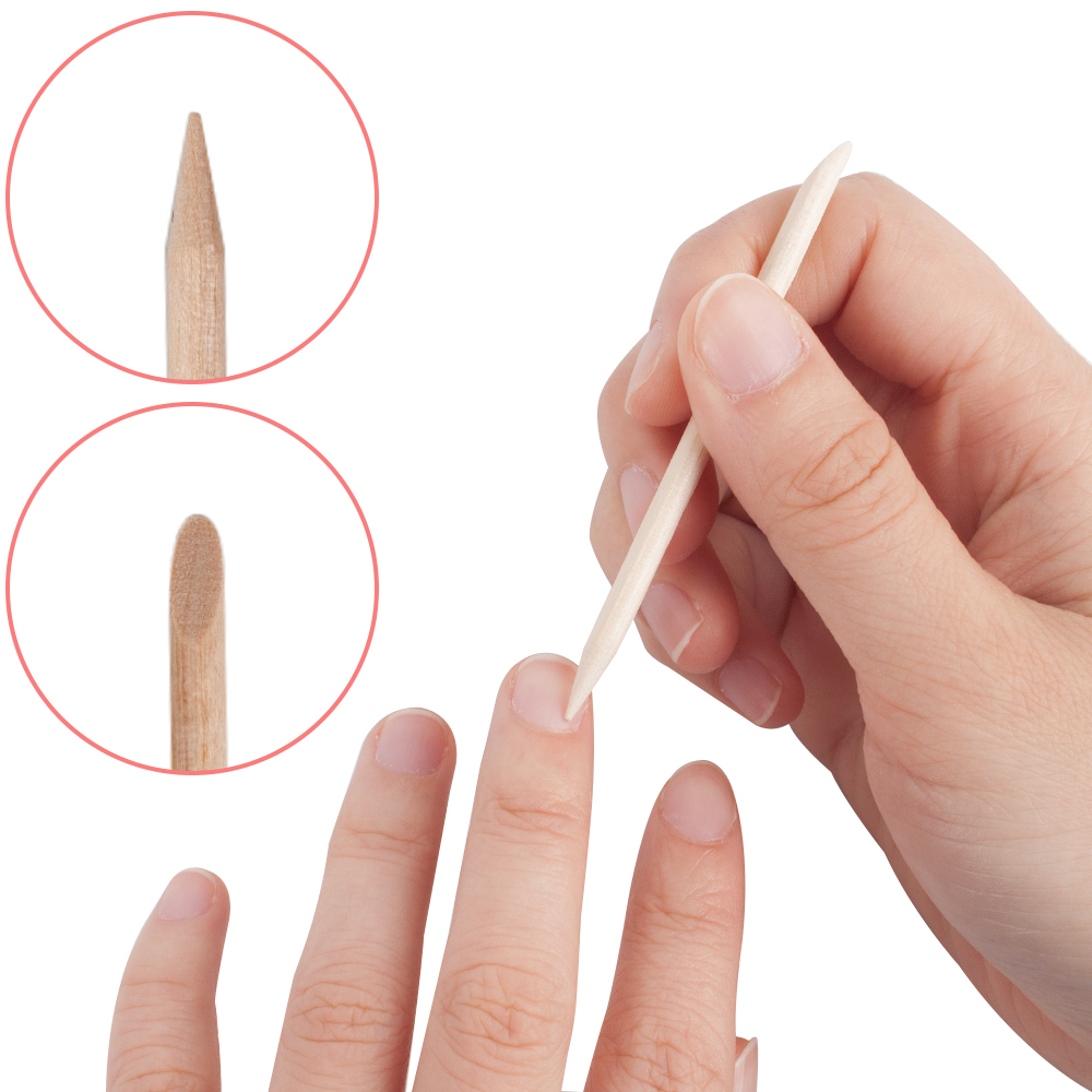 Dmoley 100/50/10 stk trekutikula pusher oransje trepinnefjerner pedikyr manikyr nail art design picke
