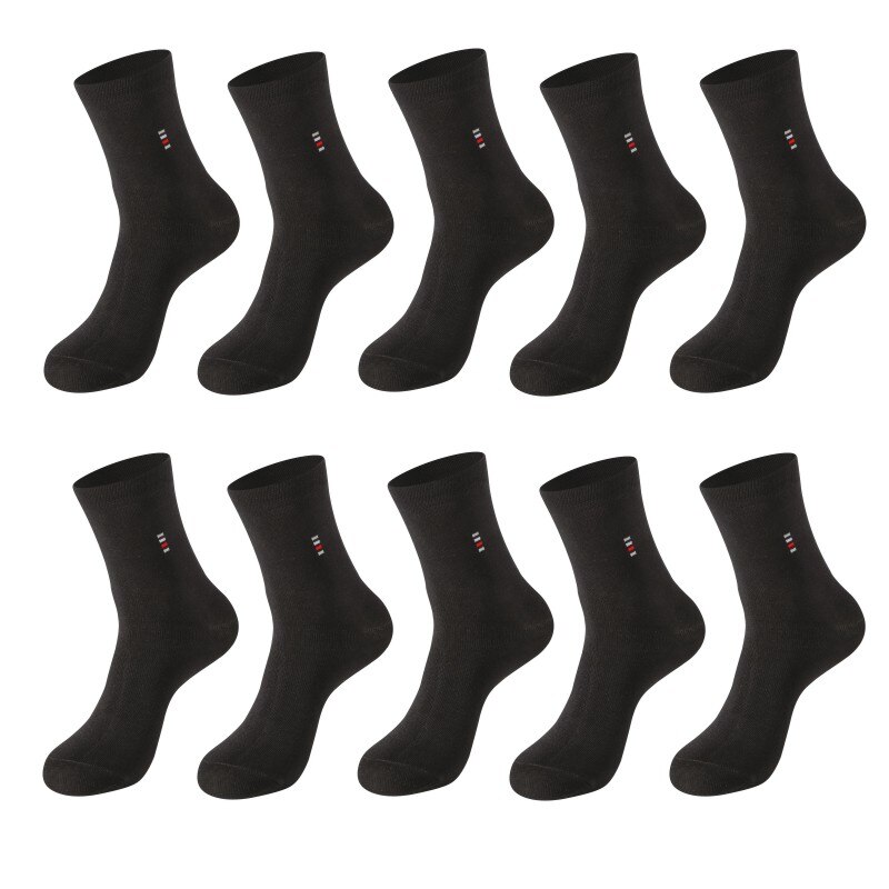 Chaussettes géométriques pour hommes, petites entreprises, pour travail OL, , offre spéciale, en coton, de bonne , 10 pièces =(5 paires), , décontracté: D-BLACK