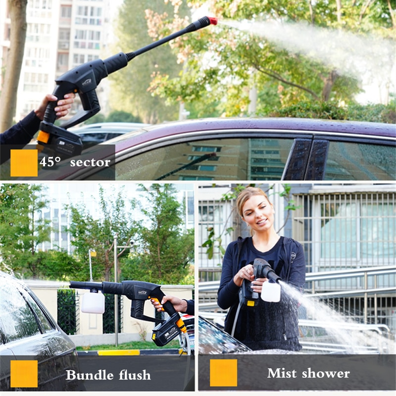 Draadloze Hoge Druk Wasstraat Waterpistool Draagbare Lithium Batterij Hogedrukreiniger Schuim Generator Tornado Auto Accessoires