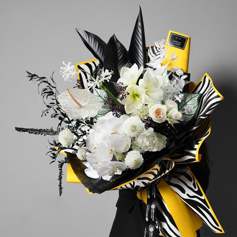 58*58cm 20pcs Flowers Wrapping Paper Zebra Giraffe Leopard Series Rose Package Paper Bouquet Material Floral Packaging Materials