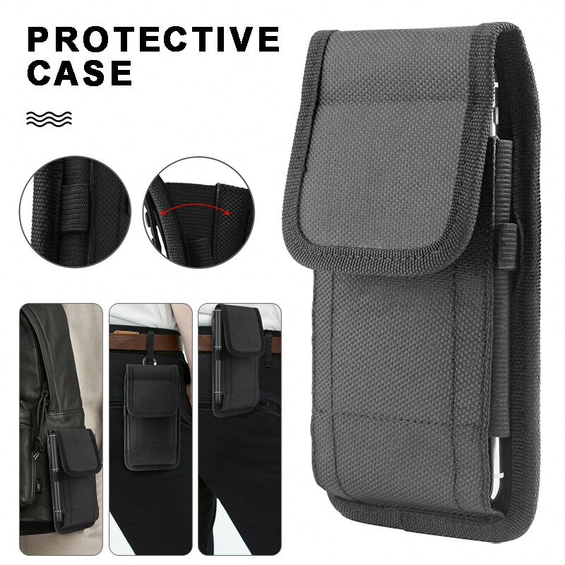 Vertical Cell Phone Pouch Waist Bag Case with Belt Clip Compatible for Mobile Smart Phone Case Superfibre Waist Bag Belt Pouch