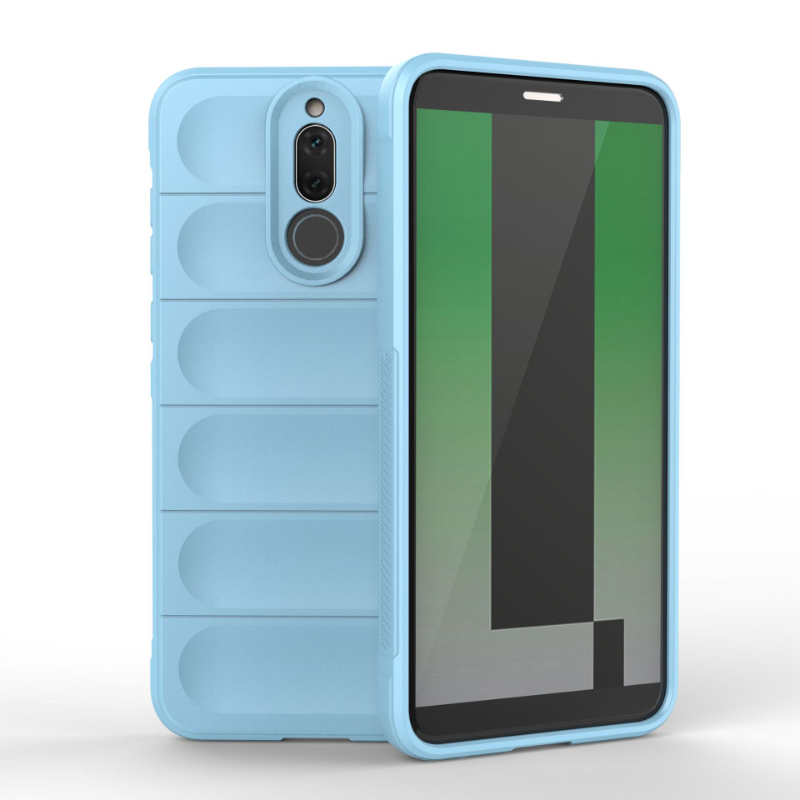 Case For Huawei Mate 10 Lite 20 Lite 4g Back Cover Case Shockproof Armor Phone Cases Liquid Silicone Anti-fall Funda Coque: aluminum / SKY BLUE