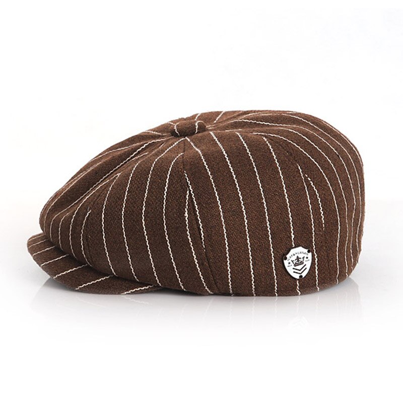 Mode Baby Boy Hoed Lente Herfst Baby Cap Voor Jongens Accessoires Vintage Gestreepte Kinderen Hoeden Kids Baret Cap 51/53