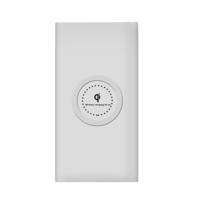 Banco de energía Universal de 10000mAh, cargador portátil inalámbrico qi, para iPhone 8P, Samsung S6, S7, S8: Blanco
