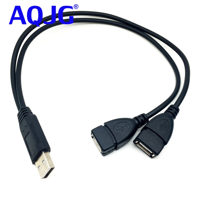 USB 2.0 Male to 2 Dual USB Female Jack Y Splitter Hub Adapter Cable