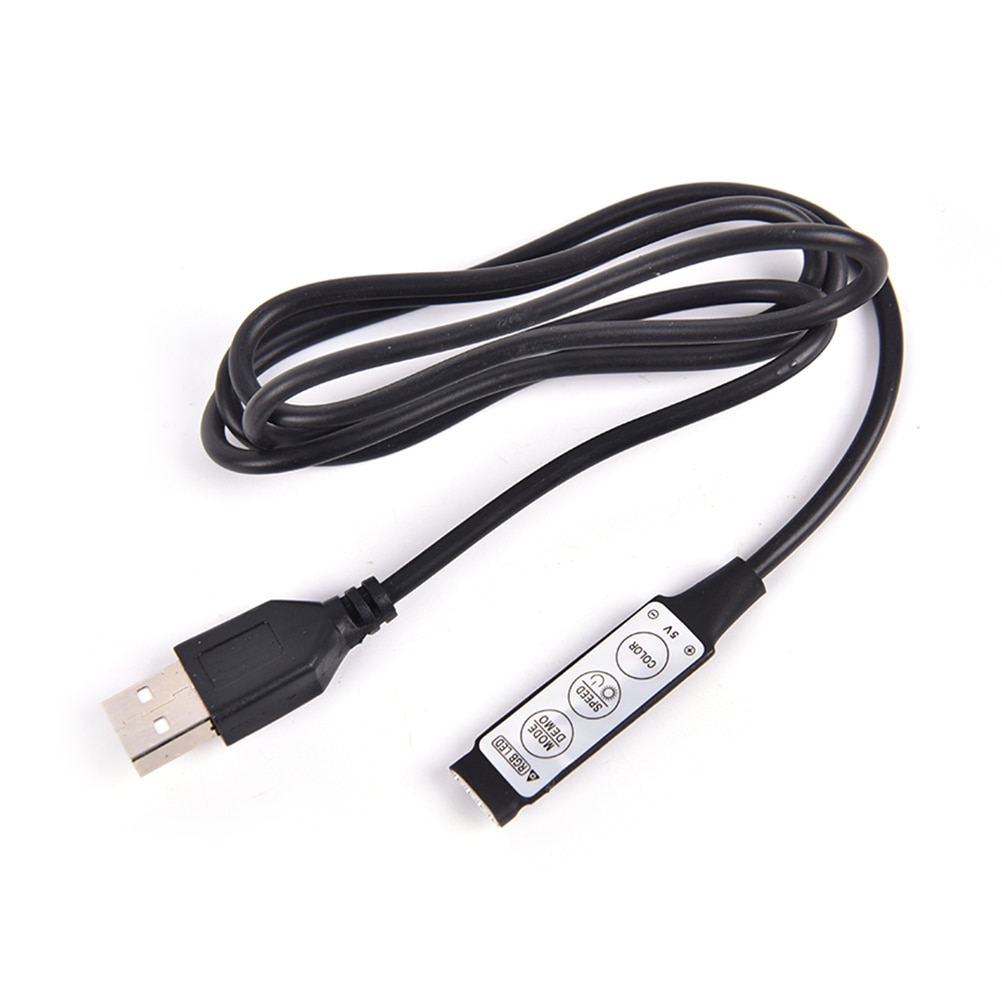 4 Pins Vrouwelijke Connector USB RGB Controller DC5V Led Dimmer met 3 Sleutels voor 5V RGB Led USB Strip 19 dynamische Modi Voor Led Strip