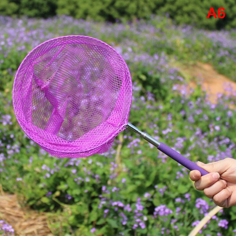 1Pc Kids Anti Slip Grip Perfect Telescopische Netto Uitschuifbare 34 Inches Voor Catching Bugs Insect Kleurrijke Vissen Speelgoed: F
