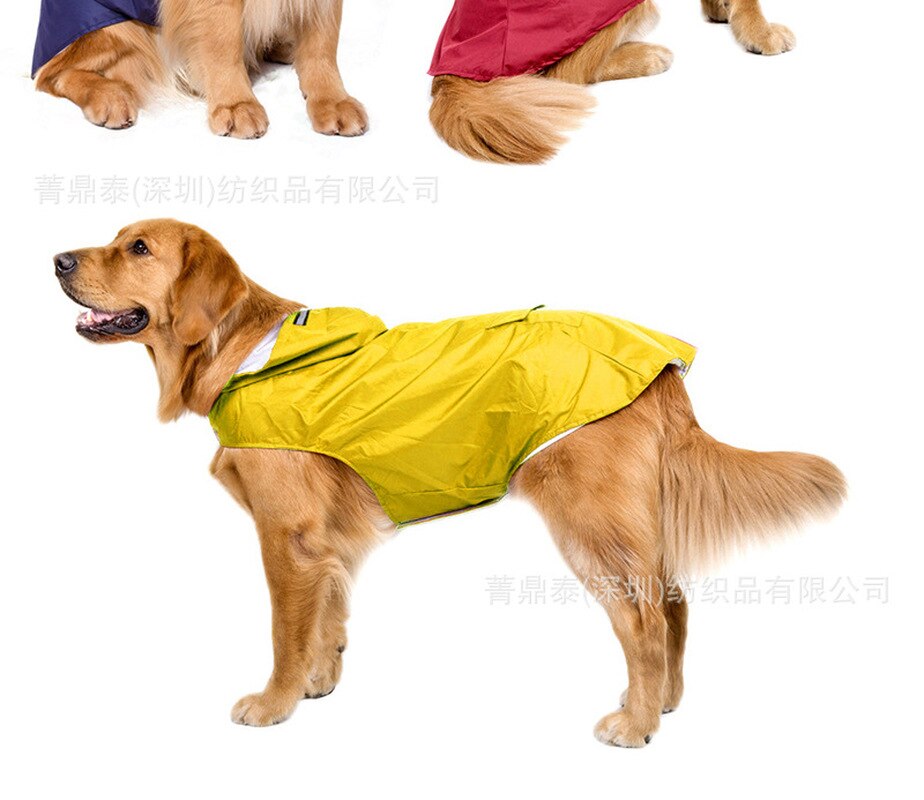 Chubasquero impermeable para mascotas, ropa para perros grandes, abrigo al aire libre, chaqueta de lluvia reflectante, Golden Retriever, Labrador, Husky, poncho grande
