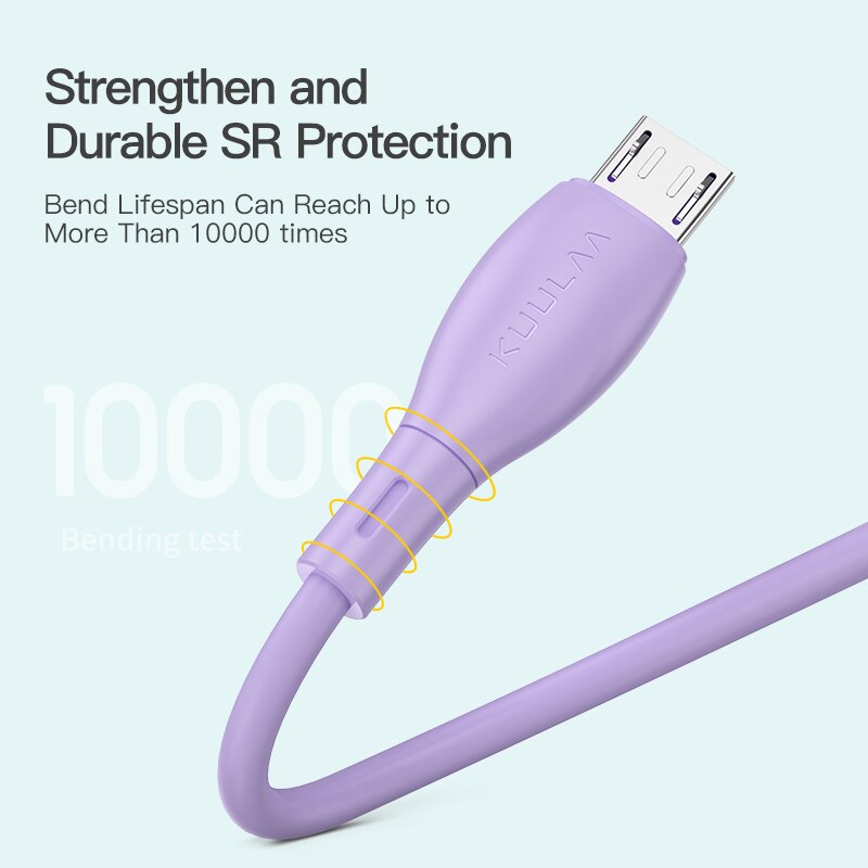 Kuulaa nestemäinen silikonikaapeli mikro usb pikalataus samsung xiaomi android tablet matkapuhelin laturi micro usb johto johto