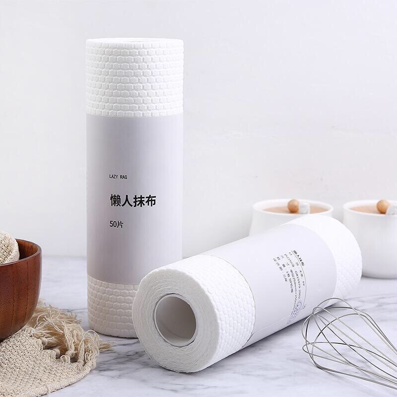 1/3/Roll Reusable Bamboo Towels Wet &amp; Dry For Kitchen Dishcloths Hand Towel Rolls Organic Fruits Dinnerware Dishwashing Cloth