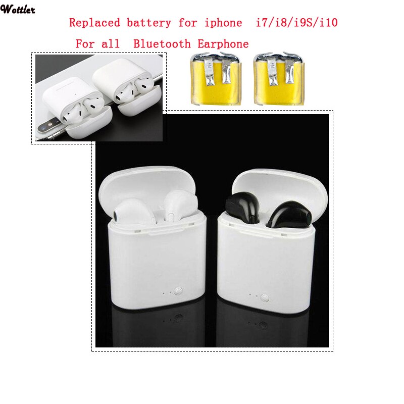 Batería dedicada de 2 piezas para auriculares inalámbricos Bluetooth 3,7 V,30mAH,400909 401010, polímero de litio, batería de iones de litio para GPS de juguete, mp3