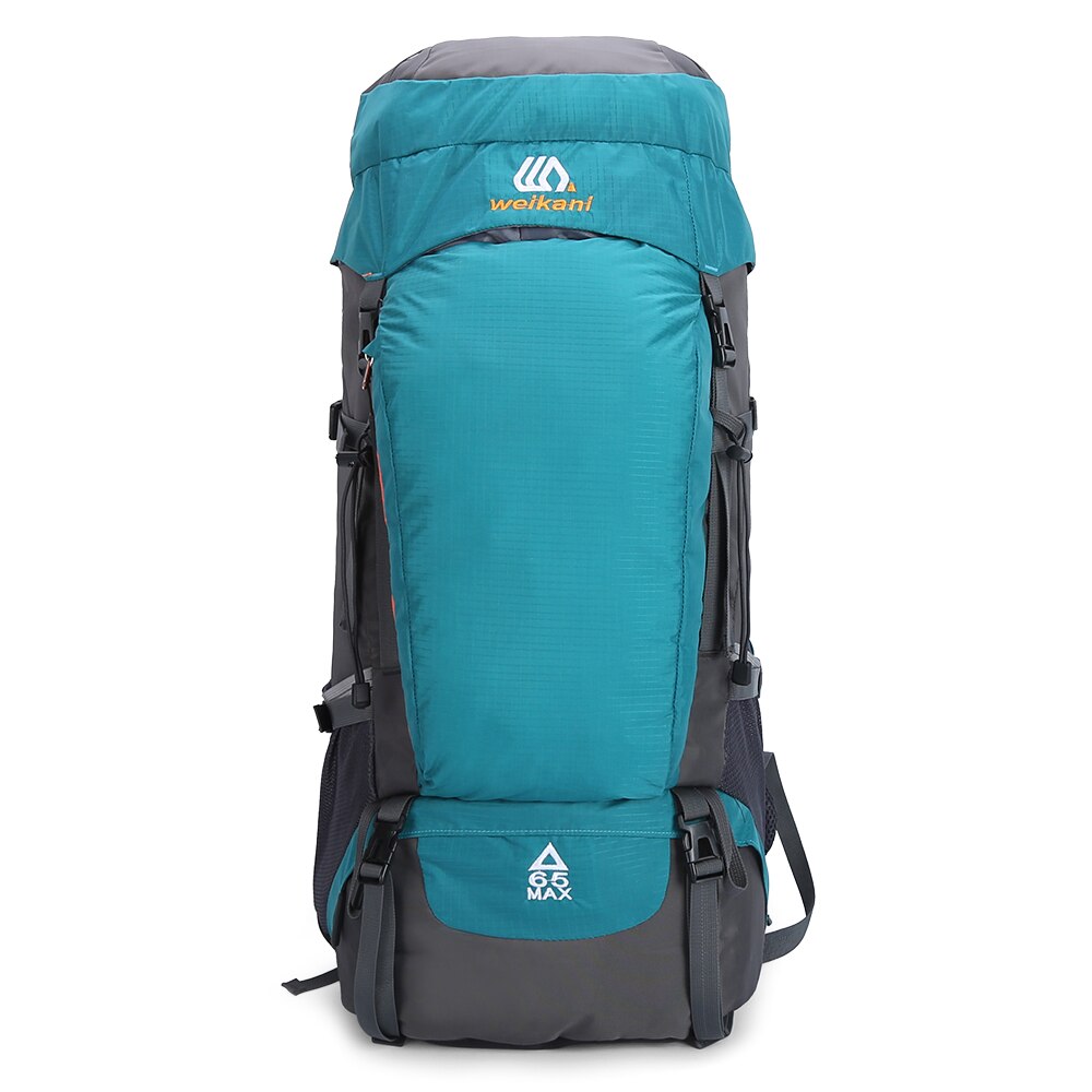 65L Hiking Backpack Waterproof Outdoor Sport Travel Daypack for Men Women Camping Trekking Touring outdoor backpack: Light Blue