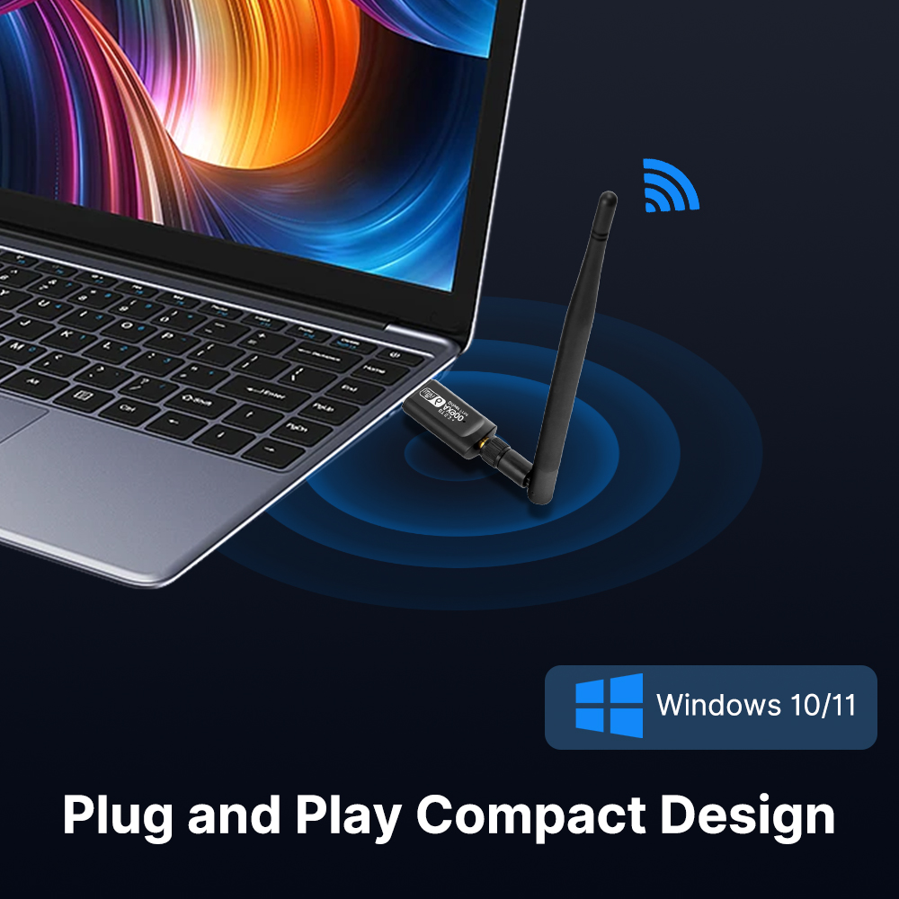 AX900 USB-WLAN-Adapter Dual Band Bluetooth 5.3 2-in-1 Wi-Fi 6 Dongle Wireless Receiver für PC/Laptop-Treiber kostenlos für Win10/11