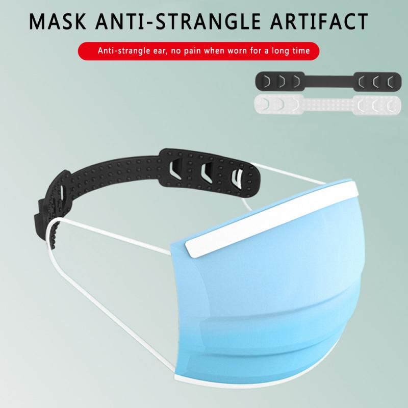 1 stk ansigtsmaske ørekrog reb forlængelse spænde tpu maske krog forhindre øretræk krog stropholder forlængelse til høreværn