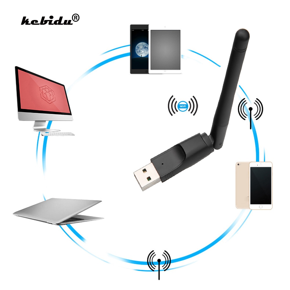 USB 2,0 WiFi Drahtlose Netzwerk Karte 150M 802,11 b/g/n LAN Adapter mit drehbare antenne für Laptop PC Mini Wi-fi Dongle