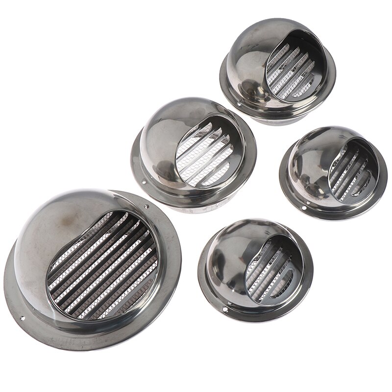 Stainless Steel Wall Air Vent Grille Ducting Ventilation Extractor Outlet Louvres Hemisphere