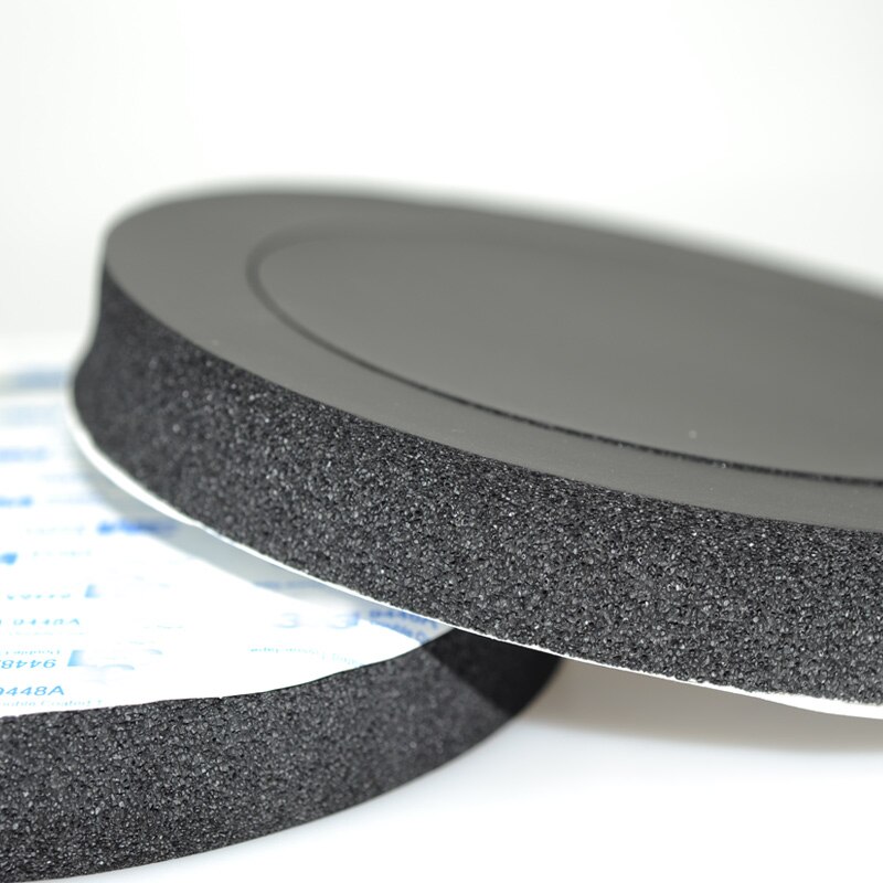 Bil universal højttaler isolering ring lydisoleret bomuld pad bas dør trim lyd lyd højttalere selvklæbende 2 stk 6.5 "tommer