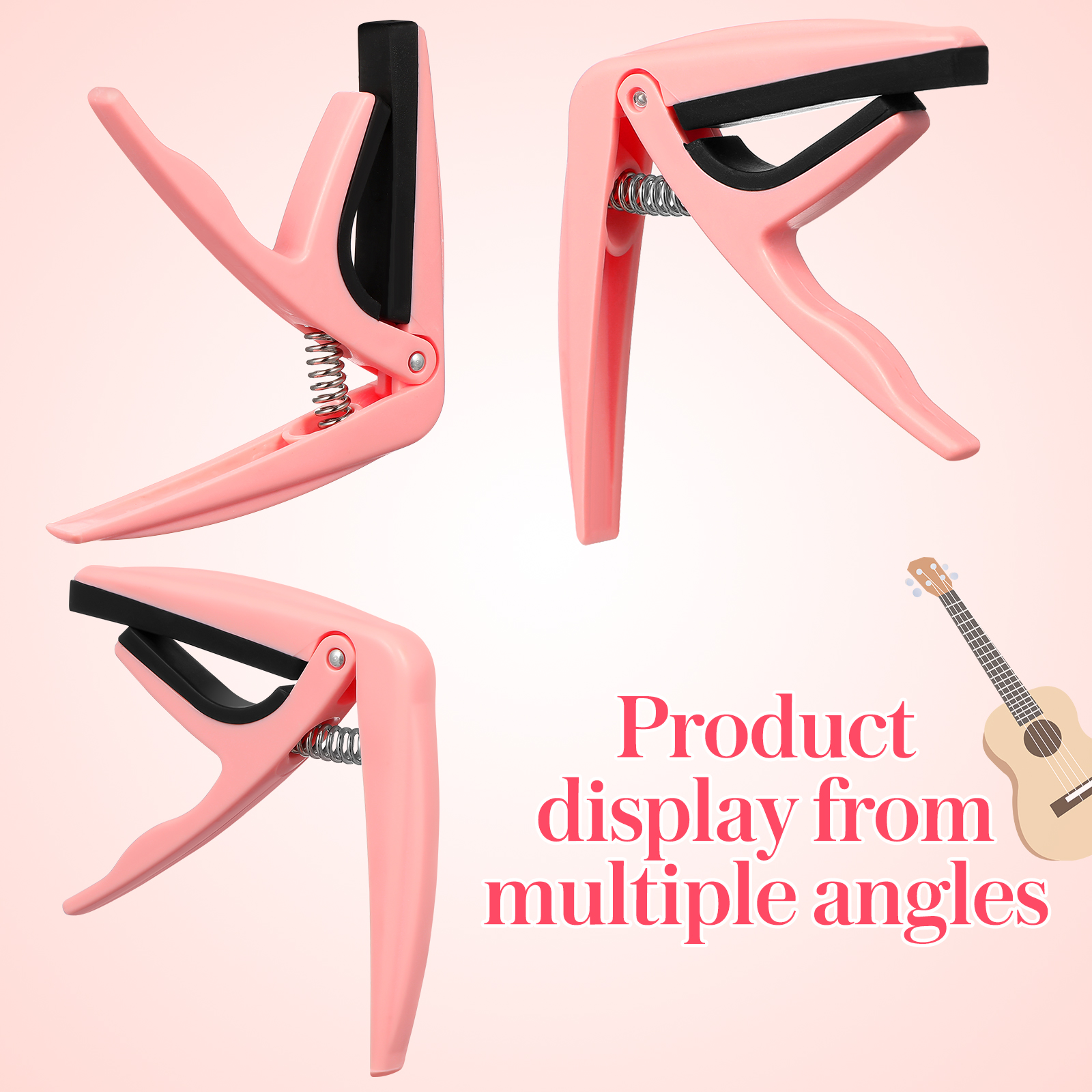 Capo Voor Ukelele Akoestische Gitaren Banjo Muziekinstrumenten Gitaar Onderdelen Siliconen Pad Snaarspanning Zinklegering