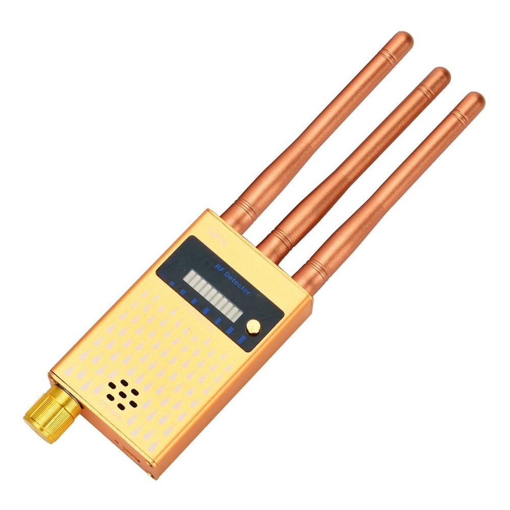 Gold Hand-sized Super Sensitive Device Detector RF Frequency Scanner 2G 3G 4G Mobile Phone Signal Bug Detector