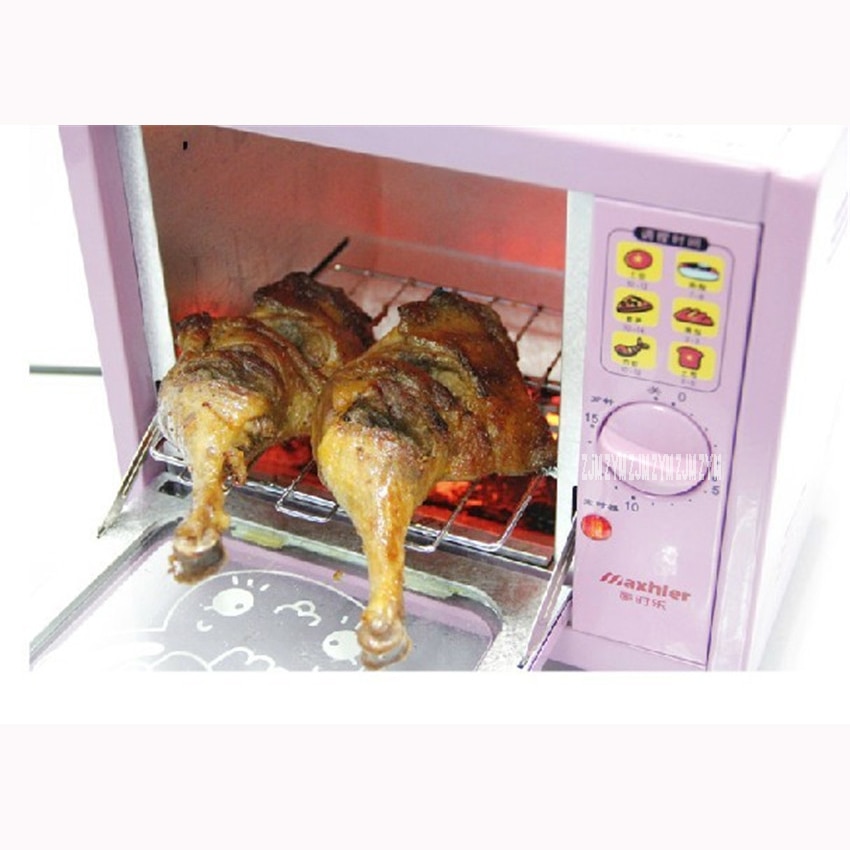 MSL-1028 Oven Electric Mini Oven with Timer Breakfast 12.5L Mini Family Multi-Function Furnace Oven 220V/50 Hz pink