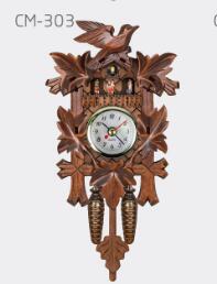 årgang hjem dekorativ fugl veggklokke hengende tre gjøkur klokke stue pendel klokke håndverksklokke til hus: 3