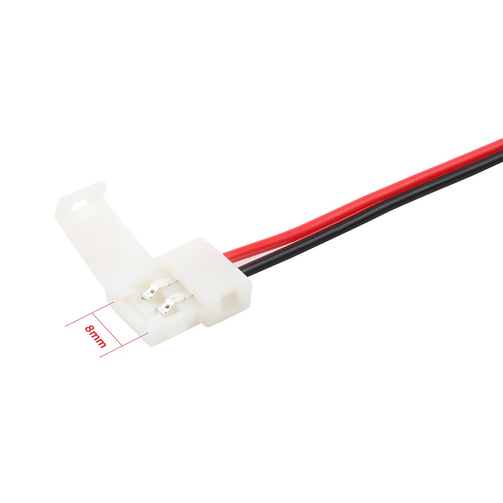 Tira de luces LED con Clip de empalme, 10 piezas, 2 pines, 8mm, 10mm, para SMD 3528, 5050, 5630, Conector de barra de luces: 8mm / 5Pcs