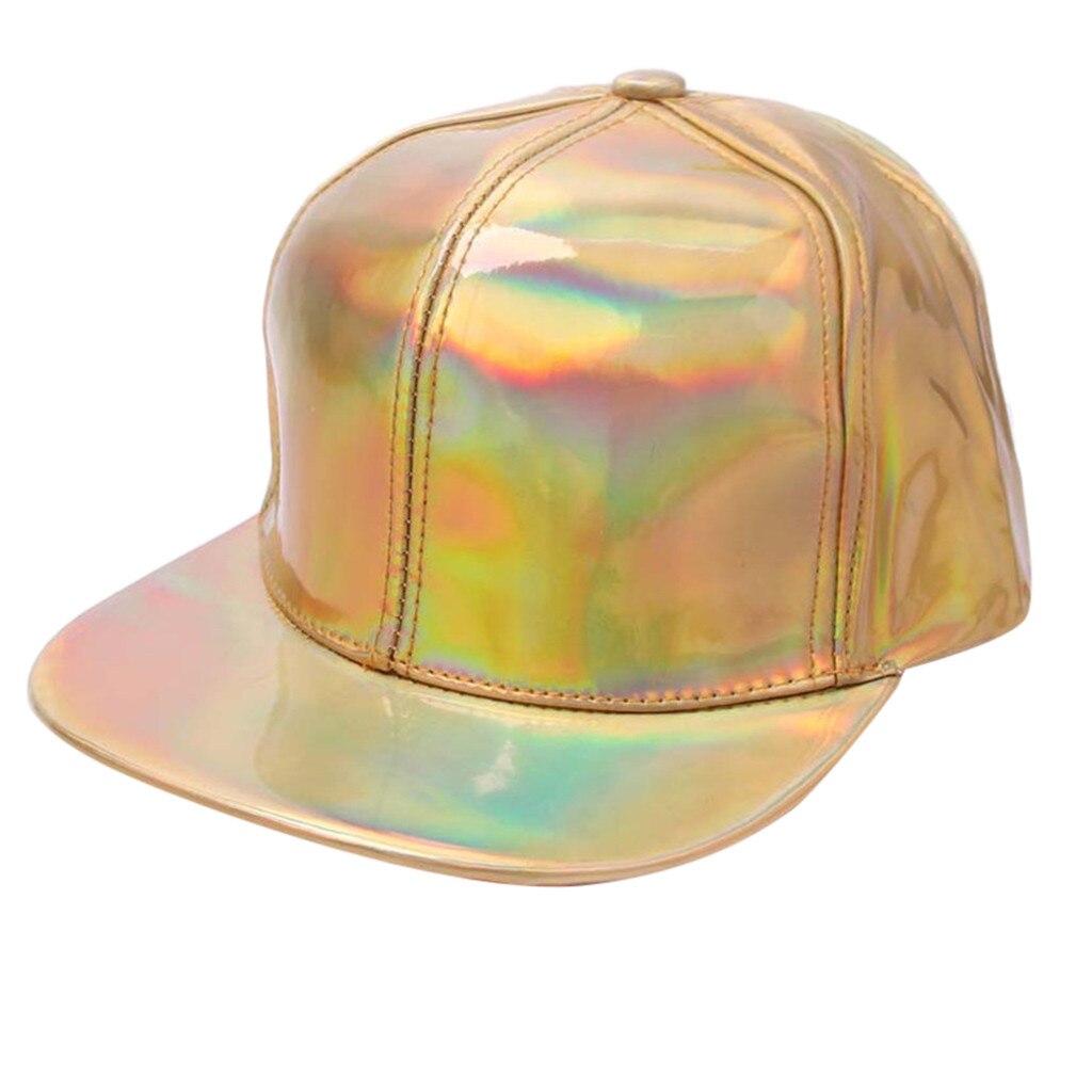 Mand kvinder baseball ensfarvet fluorescerende fladbrætt hat hip-hop hat udendørs klassisk stil cap lavet justerbar hat кепка: Gul