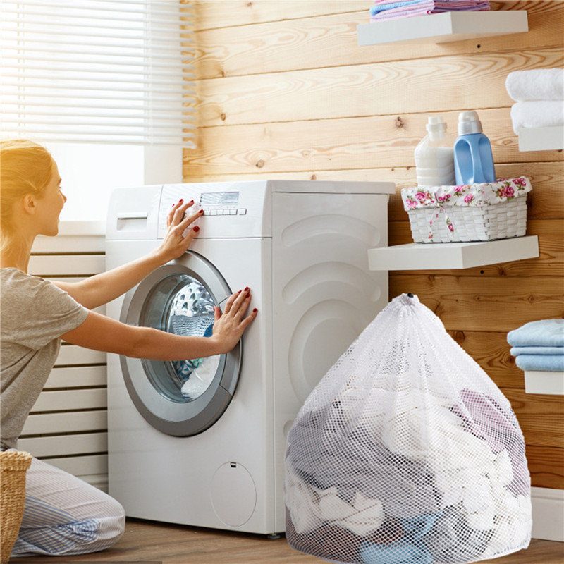 Grote Mesh-Sporttassen Met Kledingzakken Voor Tas Met Trekkoord Voor Het Opbergen Van Basketbalvolleybal-Honkbalzwemuitrusting