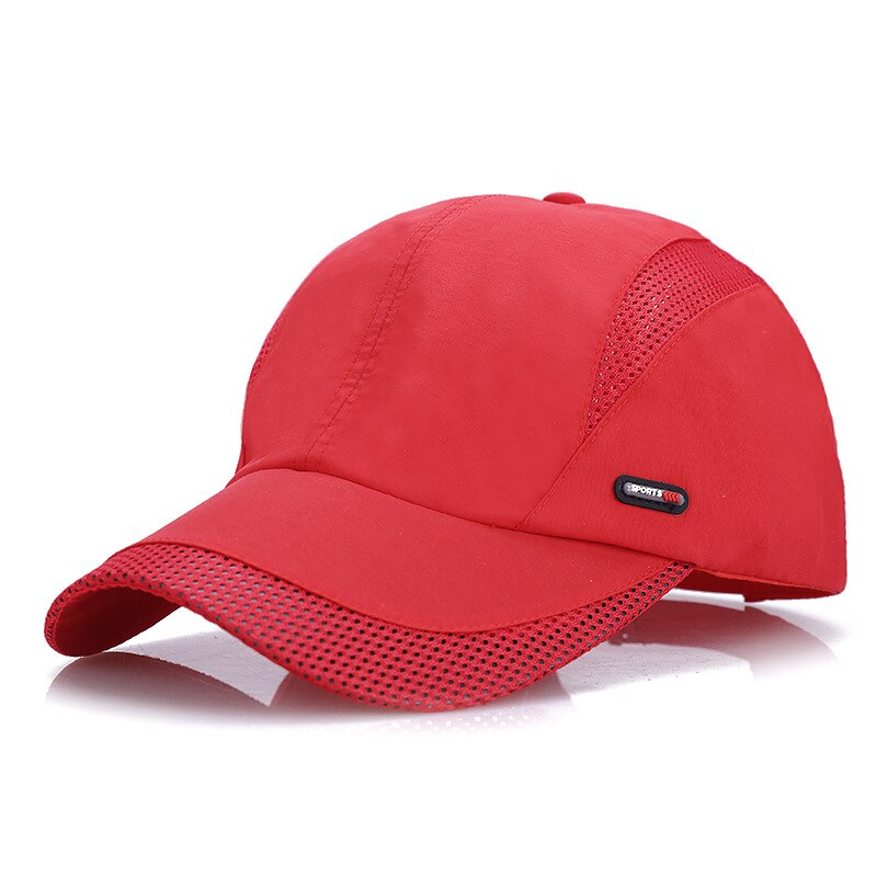 Forår og sommer unisex baseball cap koreansk mesh cap udendørs sport og fritid ungdom snapback cap: Rød