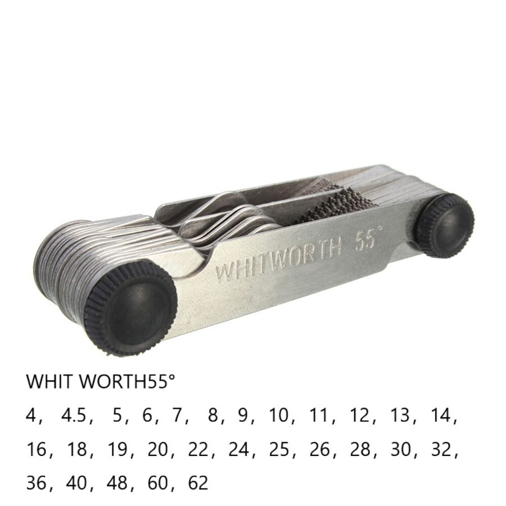 5Types can Choose Radius template R gauge plate fillet gaug External Internal Concave Convex Measuring tools: WHITWORTH 55(28PC)