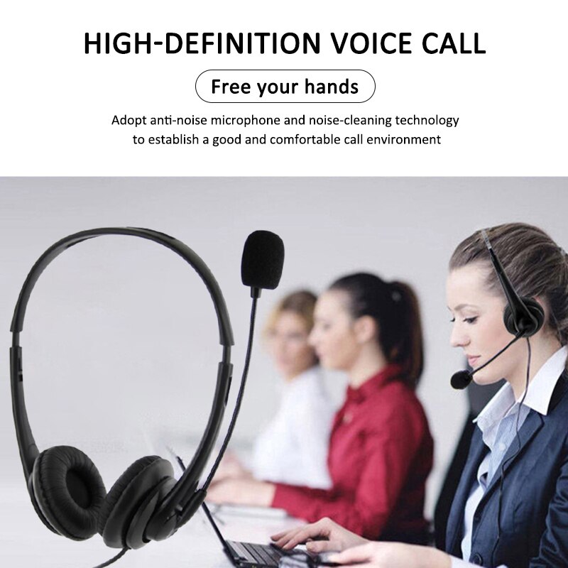 Mute Function Call Center USB Headset Noise Cancelling USB Call Center Headphone With Microphone For Skype Computer