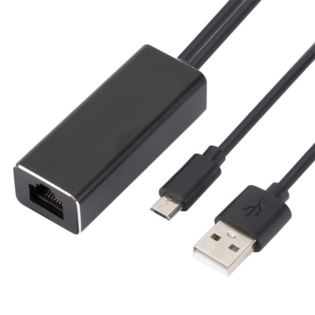 Micro Usb Naar RJ45 Ethernet Adapter Voor Fire Tv Stick 480Mbps Lan Netwerkkaart Met Usb Voeding 100M Ethernet