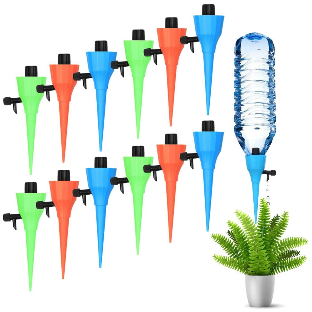 36/12/6pcs Auto Drip Irrigation System Automatic Dripper Bottle Spike Watering Device Garden Plants Flower Indoor Household Tool