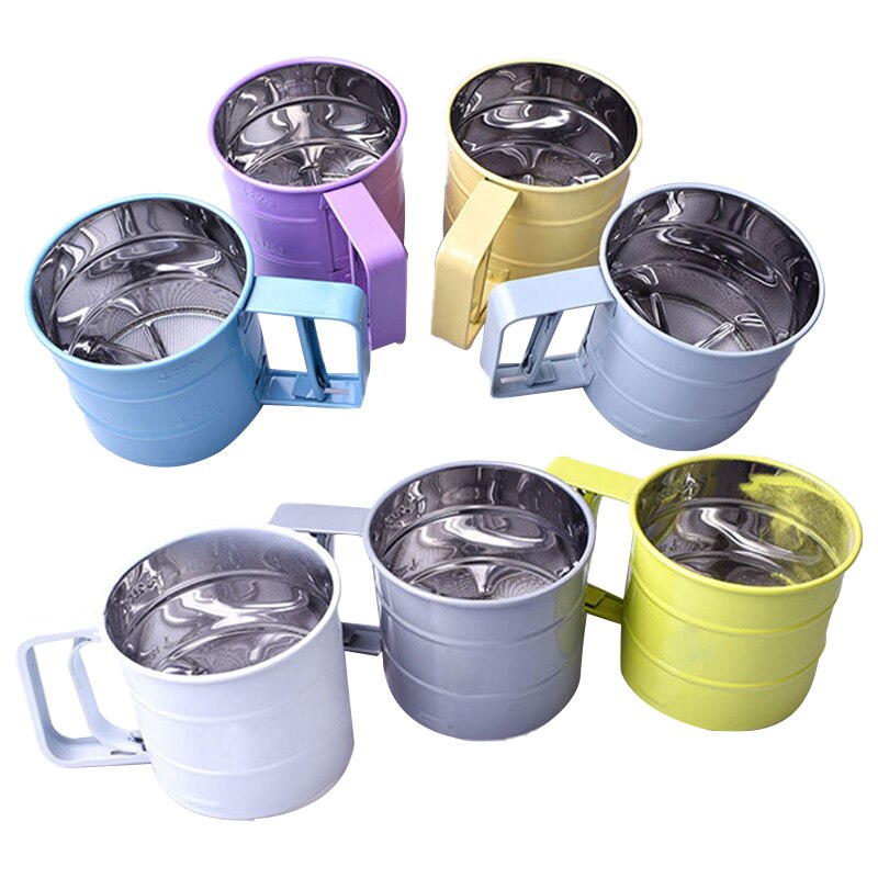 Stainless steel icing sugar shaker Multi-function hand-held screen flour sieve Bakery tools Kitchen accessories reposteriabaking
