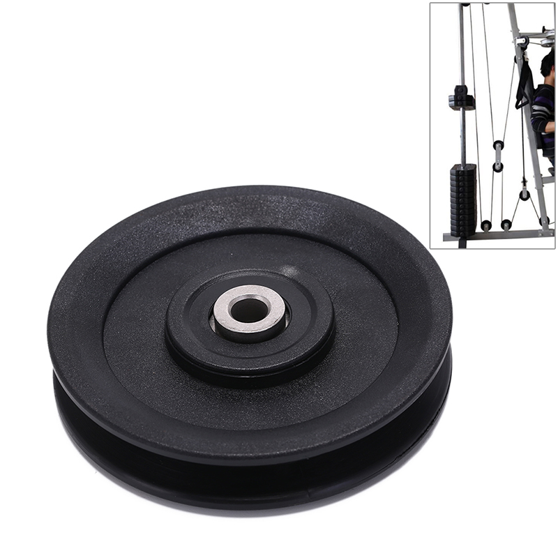 115mm Cable Gym Universal Fitness Equipment Part Bearing Pulley Wearproof Nylon Bearing Pulley Wheel