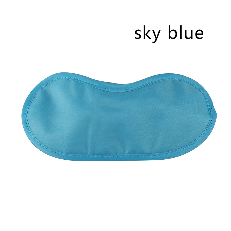 1 PC 9 Colors Sleep Rest Sleeping Aid Eye Mask Eye Shade Cover Comfort Health Blindfold Shield Travel Eye Care Beauty Tool: Sky blue