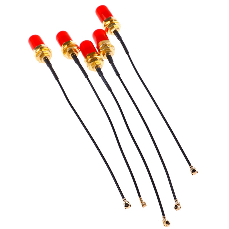 5 unids/lote Cable de extensión SMA Conector recto a uFL/u. FL/IPX/IPEX conector hembra Antena de cola de cerdo RF Cable de cola de cerdo 10cm