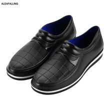 Aleafalling Keuken Firetwork Regen Schoenen Arbeid Plaats Mannen PVC Waterdichte All-seizoen Effen Regenlaarzen Fornuis's Volwassen Mannen Schoenen m95
