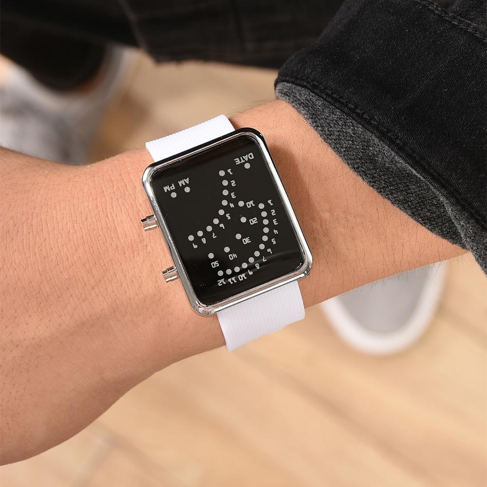 Quartz armbandsur herr lyx herr digital led sportklocka herr utomhus elektronisk klänning klocka relogio masculino klocka