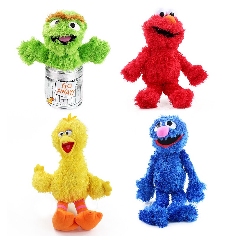 27-40cm Sesame Street Elmo Cookiemonster Oscar Grover Zoe Ernie Big Bird MR SUNFFLEUPAGUS Stuffed Plush Toy Doll Children