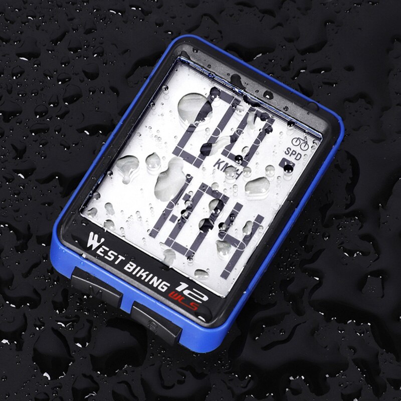 WEST BIKING Wireless Bicycle Computer Large Digital Bike Computer Odometer Speedometer Bike Thermometer Waterproof LCD Backlight