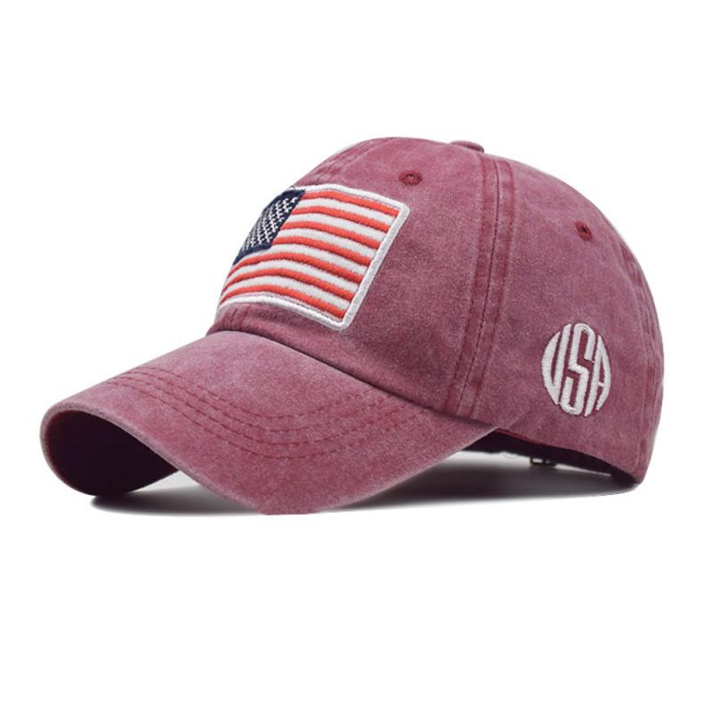 Lavados nuevos desgastados gorra de béisbol All-match bandera sombrero de algodón gorra de ciclismo al aire libre Golf tenis deportes sombrero para hombres y mujeres: 02